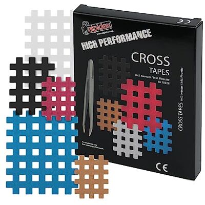 ALPIDEX Cross Tape Cerotti Antidolorifici Cross Patch Tipo A, B e C Pinzetta Inclusa Cerotto Griglia Agopuntura ALPIDEX Cross Tape Cerotti Antidolorifici Cross Patch Tipo A, B e C Pinzetta Inclusa Cerotto Griglia Agopuntura