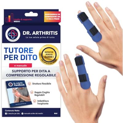 Dr. Arthritis Stecca per dita sviluppata dal medico per artrite e recupero da lesioni, supporto per presa e raddrizzatore, supporto per dita rotte che si adatta a indice, medi, anelli, articolazioni mignoli (blu Dr. Arthritis Stecca per dita sviluppata dal medico per artrite e recupero da lesioni, supporto per presa e raddrizzatore, supporto per dita rotte che si adatta a indice, medi, anelli, articolazioni mignoli (blu