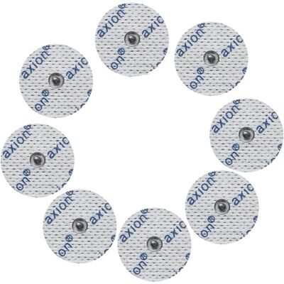 Axion 8 elettrodi pads tondi Ø32mm compatibili con SANITAS & BEURER elettrostimolatori TENS e EMS qualità Axion 8 elettrodi pads tondi Ø32mm compatibili con SANITAS & BEURER elettrostimolatori TENS e EMS qualità