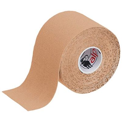 ALPIDEX Nastro Kinesiologico Color Carne 1 Rotolo 5m x 5cm Tape Sportivo Taping, cerotto, elastico, impermeabile, cotone, muscolare, ginocchio, caviglia, spalla, schiena, polso, gomito, viso, collo ALPIDEX Nastro Kinesiologico Color Carne 1 Rotolo 5m x 5cm Tape Sportivo Taping, cerotto, elastico, impermeabile, cotone, muscolare, ginocchio, caviglia, spalla, schiena, polso, gomito, viso, collo