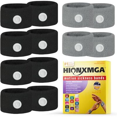 HIONXMGA Braccialetti per nausea, mal di mare per sollievo naturale di nausea mattutina, vertigini, ansia, cinetosi HIONXMGA Braccialetti per nausea, mal di mare per sollievo naturale di nausea mattutina, vertigini, ansia, cinetosi