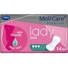 Molicare Premium Lady Pad, assorbente per incontinenza per donne con debolezza della vescica, Aloe Vera, 3 gocce, 14 pezzi