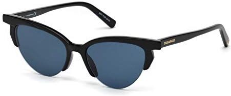 DSQUARED2 01V 51 Montature, Nero (Nero LucidoBlu), 51.0 Unisex-Adulto