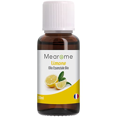 Plastimea Olio Essenziale di Limone   100% Puro, Naturale e Vegano   Olio Essenziale per Aromaterapia, per Massaggi, per Diffusori   Certificato OEBBD, OECT e Agricoltura Biologica   30 ML Mearome