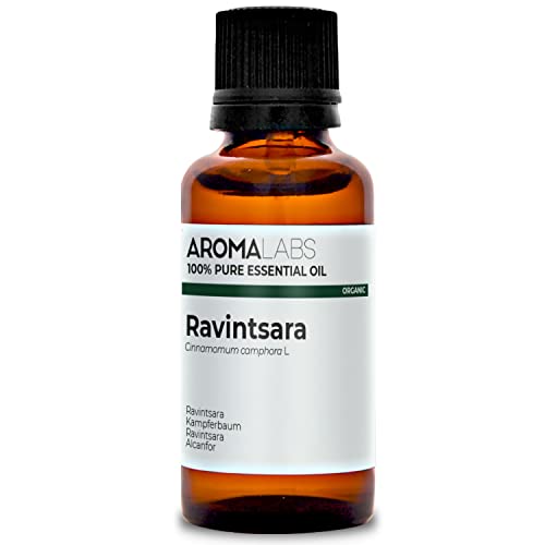 Aroma Labs BIO Olio essenziale RAVINTSARA 30mL 100% Puro, Naturale, Chemiotipizzato e Certificato AB  (Marchio Francese)