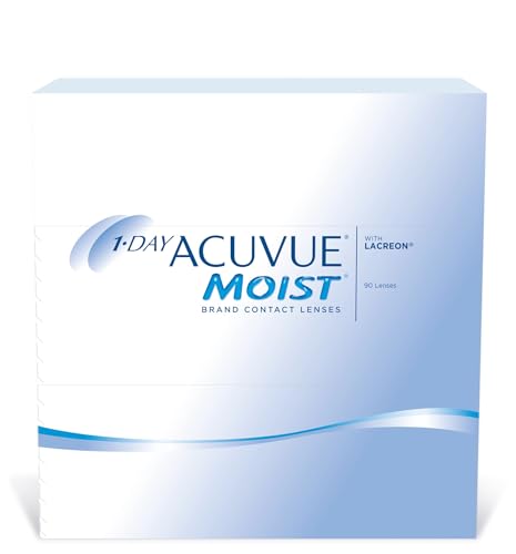 Acuvue 1-DAY MOIST, Lenti Giornaliere, Protezione UV, 90 lenti