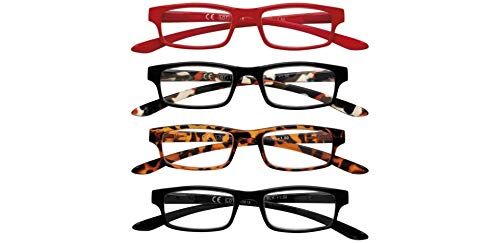 Zippo Eyewear-Kit Speciale da 4 Pezzi 10B   +1.00 Aiuto per la Lettura, 4 Colori, Taglia Unica