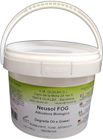 Neusol F.O.G. Attivatore Biologico Enzimi Degrada Oli e Grassi nelle tubature di Scarico Serbatoi Separatori di Grasso.. Previeni Blocchi e odori Cucine Professionali: ristoranti alberghi ospedali..