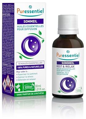 Puressentiel Oli essenziali per la diffusione Diffuse Zen 100% puri e naturali Per il relax e la serenità 30 ml (la confezione può variare)