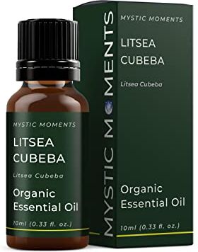 Mystic Moments Olio Essenziale Organico di Litsea Cubeba (May Chang) 10ml 100% Puro