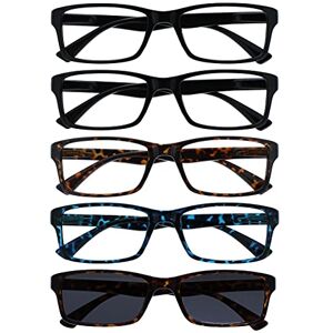 Occhiali da lettura Opulize - 5 Paia - Nero, Marrone, Blu - Sole & Lettura - Unisex Occhiali da lettura Opulize - 5 Paia - Nero, Marrone, Blu - Sole & Lettura - Unisex