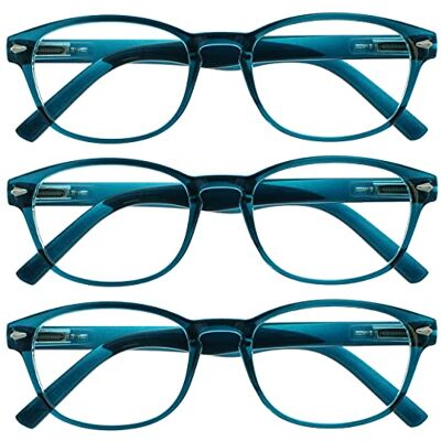Opulize Modello RRR76-333 Blu marino +2,50 - Occhiali da lettura Opulize Modello RRR76-333 Blu marino +2,50 - Occhiali da lettura