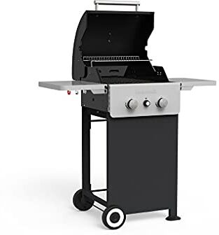 barbecook , Barbecue A Gas Urban, Bbq a Gas, Griglia Barbecue con Vasca e 2 Tavolini Pieghevoli con 3 Ganci per Accessori, Barbecue con 3 Superfici della griglia, Nero