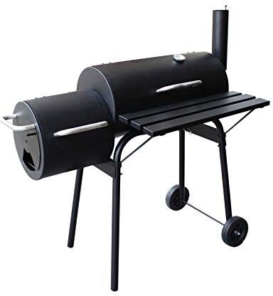 MILANI HOME S.R.L.S. Barbecue a carbonella affumicatore con ruote da campeggio grigliata di design americano