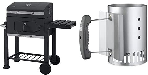 Tepro 1164 Toronto Click 2019 Barbecue a carbone, Acciaio inox, Antracite & Weber 7447 Ciminiera per barbecue a carbone