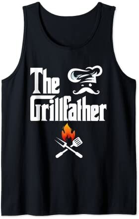 The Grillfather BBQ Grill & Smoker Graphic Tees Barbecue Dad Canotta