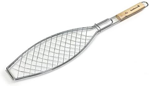 barbecook Griglia per 1 Pesce per Barbecue, graticola per Pesce per Barbecue, Accessori per Barbecue, 66 x 14,5 x 2 cm