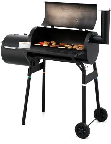 Tepro Griglia a Carbone Smoker Wichita, Nero, Area Grill: Circa 54 x 30 cm