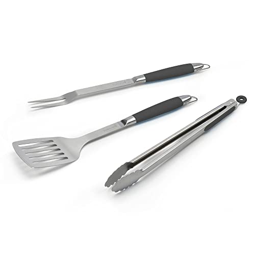 barbecook Black Pepper Set di Utensili per Barbecue, Set per Barbecue con forchettone, pinze e spatola