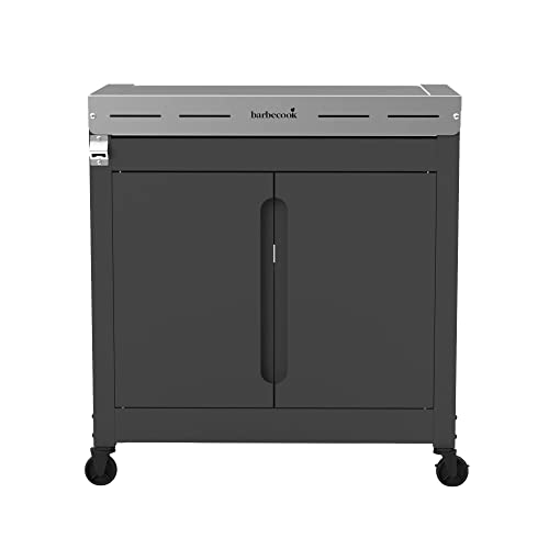 barbecook Premium Buddy cucina esterna da giardino con vano portaoggetti e apribottiglie integrato per barbecue, 84x46x90cm