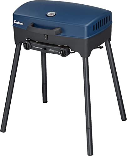 Enders Explorer Next Griglia a Gas da Campeggio, Portatile, da Esterno, Griglia portatile a 2 Fuochi in Acciaio Inox, Multifunzionale e facile da trasportare, BBQ da Tavolo e Indipendente #