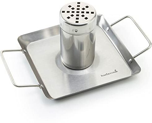 barbecook Girarrosto con vaschetta di Raccolta, girarrosto per Barbecue e Forno, Accessori per Barbecue in Acciaio Inossidabile, 27,5 x 18,5 cm