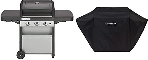 Campingaz 3 Series Classic Grill Barbecue A Gas A 3 Bruciatore, 9.6 Kw Di Potenza & Bbq Accy Cover Copertura Barbecue, Resistente Ad Acqua E Intemperie