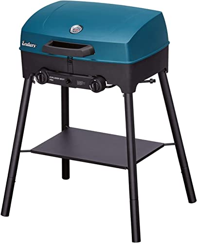 Enders Explorer Next Pro Griglia a Gas da Campeggio, Portatile, da Esterno, Griglia portatile a 2 Fuochi in Acciaio Inox, Multifunzionale e facile da trasportare, BBQ da Tavolo e Indipendente #