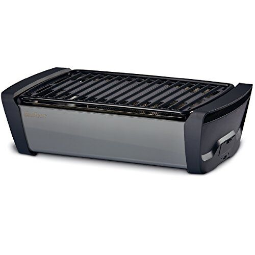 Enders Aurora Barbecue gas portatile Grill barbecue carbonella Griglia a gas da esterno Griglia barbecue a bassa emissione di fumo Griglia da tavolo con ventola elettronica Grigio #