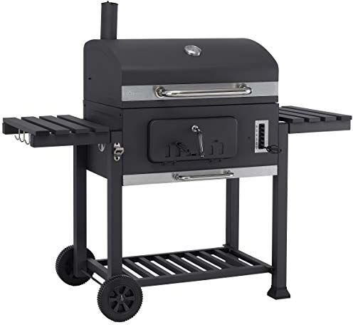 Tepro Toronto XXL Barbecue a carbonella (Carrello) con Coperchio Scorrevole, con termometro, Piano Carbone Regolabile in Altezza, Tuta da Camino e lembo a Carbone, Dimensioni: ca. 152 x 73 x 137 cm