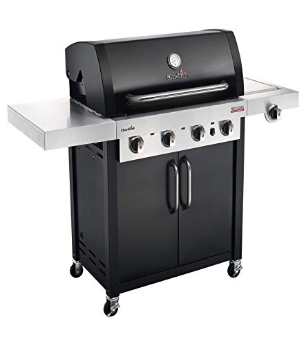 Char-Broil Professional Serie 4400 B Griglia Barbecue a Gas con 4 Fuochi con Tecnologia TRU-Infrared e Fuoco Laterale, Finitura Nera