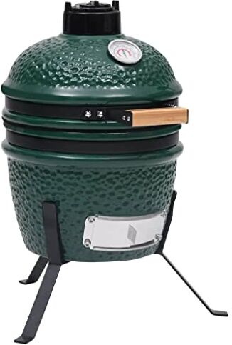 vidaXL Barbecue Affumicatore 2 in 1 Kamado in Ceramica 56 cm Verde