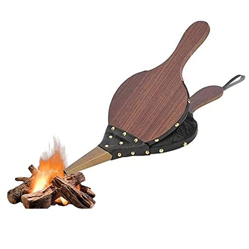 Lwtsrp Soffiatore per Camino in Legno, Soffietto in Legno Manuale, Soffietti per Barbecue, Soffietto per Camino, Soffietti in Legno, per Esterni, Campeggio, Carbonella, Camino, Barbecue