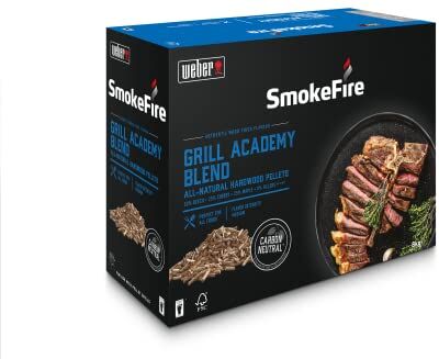 Weber SmokeFire Pellet in legno duro   Grill Academy   8 kg Easy Pour Box   BBQ & Pellet di legno combustibile   100% naturale, legno sostenibile per barbecue e griglie a legna (), marrone