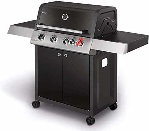 Enders Colorado 4 L Turbo Barbecue a gas, Griglia a gas da esterno, 3 bruciatori in acciaio inossidabile, 30mbar, BACKBURNER, TURBO ZONE & HEAT RANGE, Bbq a gas con griglia in ghisa #8520633