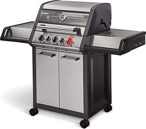 Enders Monroe Pro 3 Sik Turbo, Barbecue a gas con Turbo Zone & Simple Clean, 3 bruciatori in acciaio inox, Griglia barbecue con fornello a Gas Grill a gas da esterno #