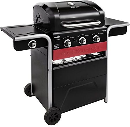 Char-Broil Gas2Coal Hybrid Grill Griglia per barbecue a gas e carbone a 3 fuochi, finitura nera