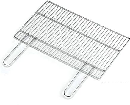 Ompagrill Graticola Griglia Barbecue Camino per Arrostire Carne con Manici Fissi 56 x 40 cm