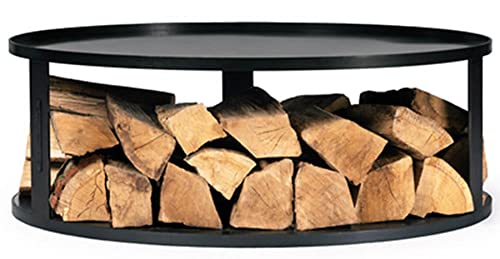 COOK KING Barbecue Base per braciere rotondo con deposito di legna 102 cm