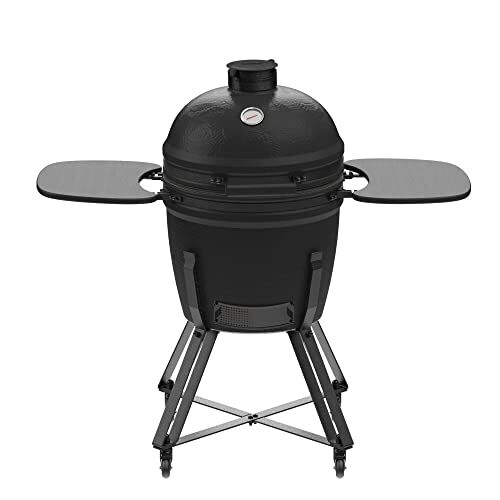 barbecook barbecue kamado Kamal 60 in ceramica, nero opaco, XL, 138x84x110,5 cm