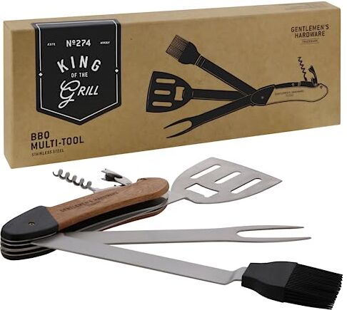 Gentlemen's Hardware BBQ Multi-Tool, Legno di Acacia e Acciaio Inossidabile, , Marrone