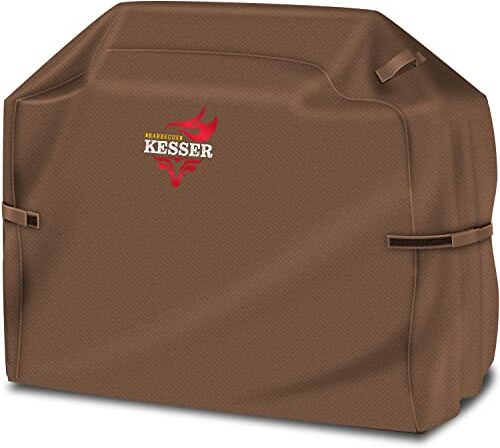 KESSER ® Copertura per griglia per barbecue premium Copertura per grill a gas cappa grigliata resistente alle intemperie Weber, Brinkmann, Char Copertura protettiva per griglia Copertura protettiva