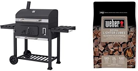 Tepro Toronto XXL 2019 Carrello per barbecue, in acciaio INOX, colore: Antracite & Weber 17612 Cubetti accendifuoco 48 pastiglie sul marrone