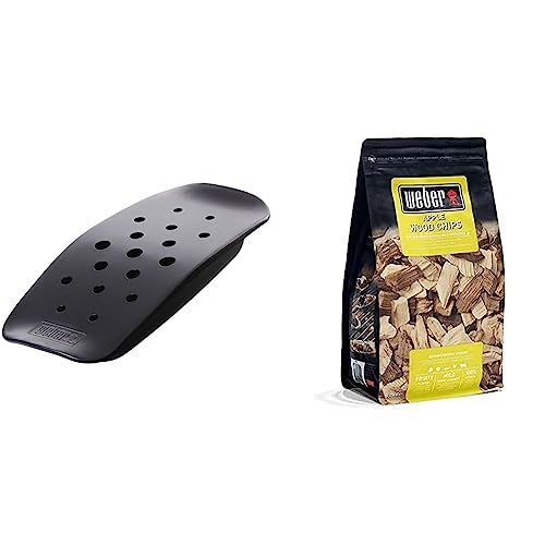 Weber Grill 17179, Affumicatoio Universale & 17621 Legno per affumicatura Chips-Melo, Marrone