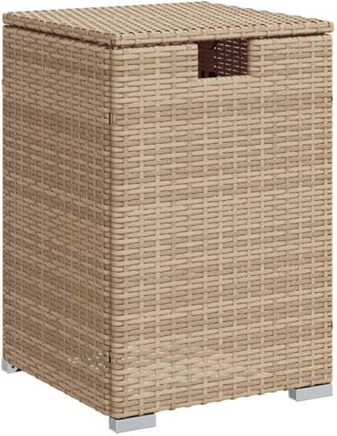 vidaXL Tavolo Copri Serbatoio Propano Beige 40x40x60 cm in Polyrattan