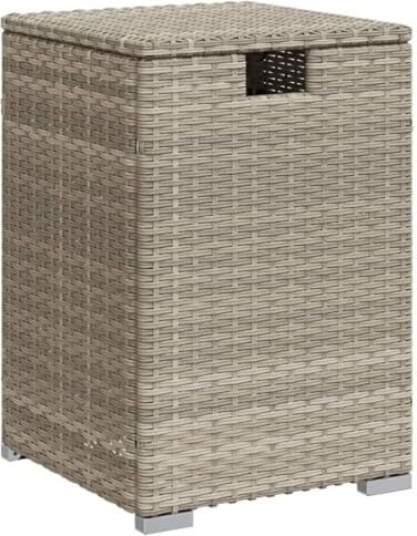 vidaXL Tavolo Serbatoio Propano Grigio Chiaro 40x40x60 cm Polyrattan