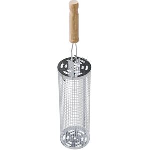 Amig Cesta Rotonda per Barbecue 8 x 20 cm Manico in Legno Griglia in Acciaio Inossidabile Cesta Rotante per Barbecue in Giardino o Campeggio Supporto Stabile e Pulizia Facile MOD. Amig Cesta Rotonda per Barbecue 8 x 20 cm Manico in Legno Griglia in Acciaio Inossidabile Cesta Rotante per Barbecue in Giardino o Campeggio Supporto Stabile e Pulizia Facile MOD.