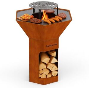 barbecook barbecue a legna braciere da tavolo Nestor Original bbq grill con griglia rialzata in acciaio corten, 92x92x101cm barbecook barbecue a legna braciere da tavolo Nestor Original bbq grill con griglia rialzata in acciaio corten, 92x92x101cm