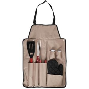 Amig Grembiule Barbecue con 7 Accessori Acciaio Inossidabile Set Utensili BBQ con Tasche Accessori pratici e Presentazione curata per Regalo MOD. Amig Grembiule Barbecue con 7 Accessori Acciaio Inossidabile Set Utensili BBQ con Tasche Accessori pratici e Presentazione curata per Regalo MOD.