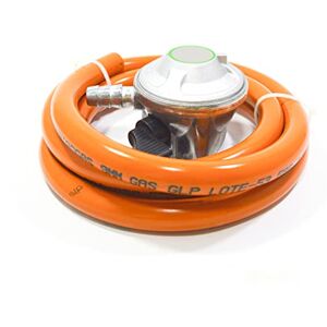 S&M Kit Butano Regolatore Canarie, Ceuta e Melilla + Tubo 1,5 m + 2 Morsetti, Grigio/Arancione S&M Kit Butano Regolatore Canarie, Ceuta e Melilla + Tubo 1,5 m + 2 Morsetti, Grigio/Arancione